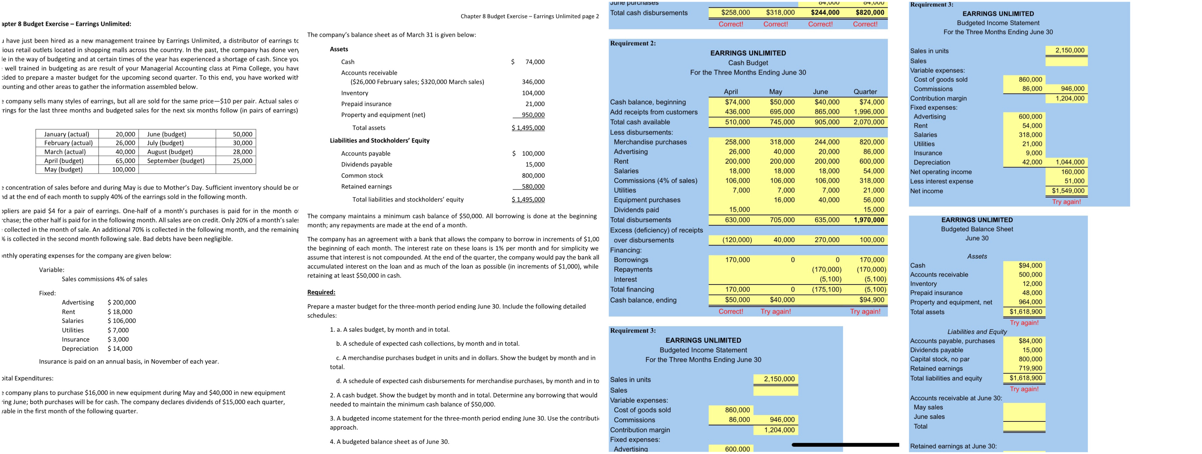 Solved pleae help me im getting requierment 2,3 ﻿wrong and 4 | Chegg.com