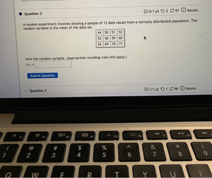 Solved 0/1 pt 297 Details Question 2 A random experiment | Chegg.com