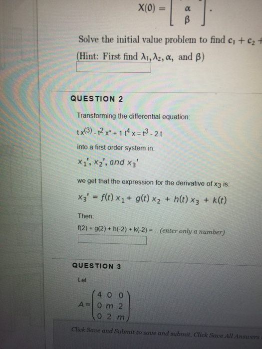 Solved Solve The Initial Value Problem To Find C C2 Chegg Com