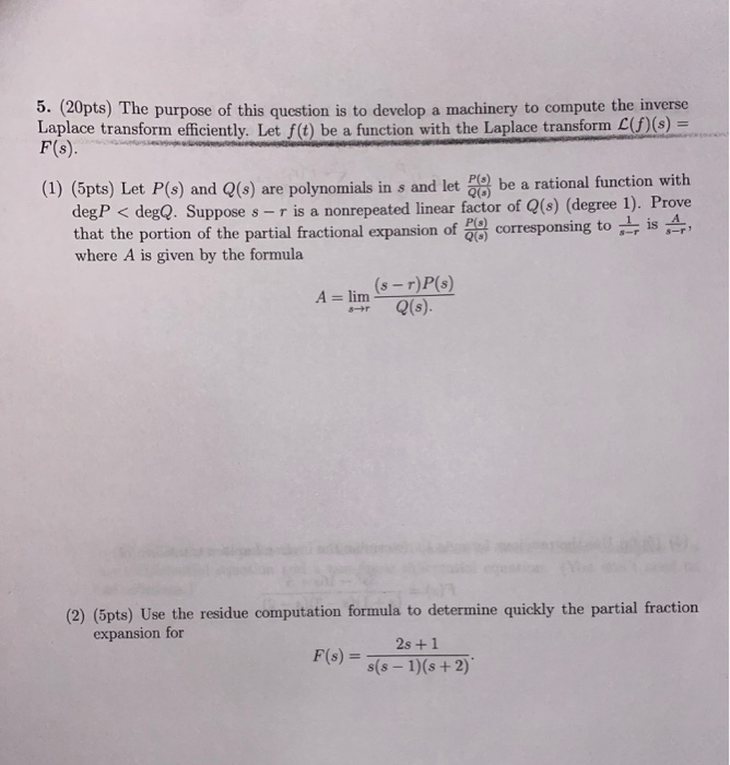 Solved 5. (20pts) The purpose of this question is to develop | Chegg.com