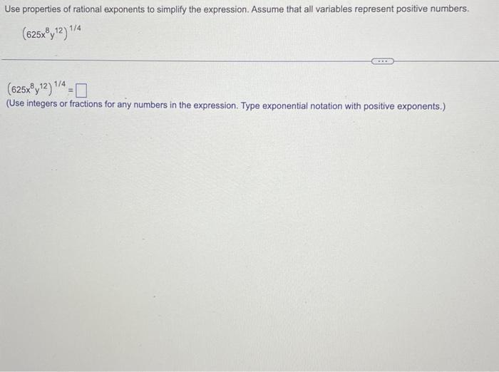 Solved Use properties of rational exponents to simplify the | Chegg.com