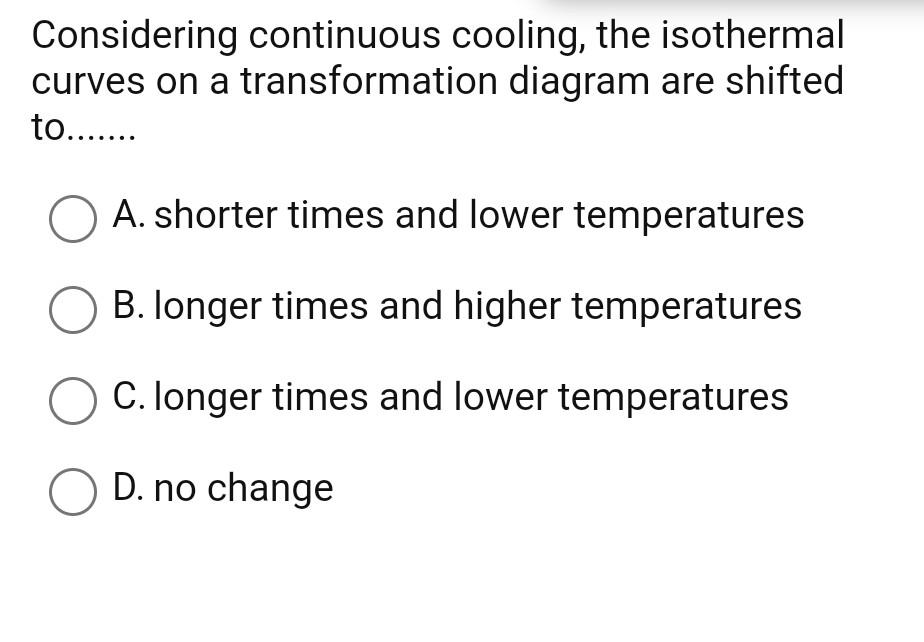 Solved Considering Continuous Cooling, The Isothermal Curves | Chegg.com