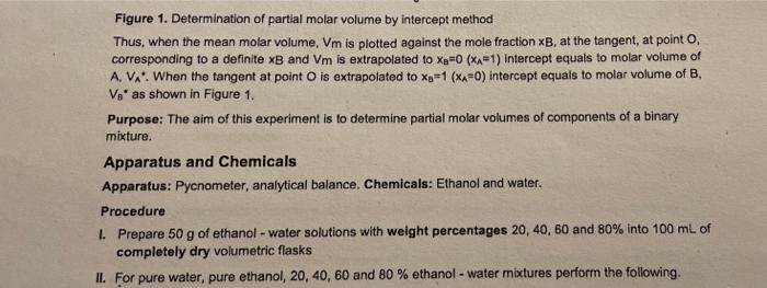 Solved 4) In the 4th experiment you examined partial molar | Chegg.com