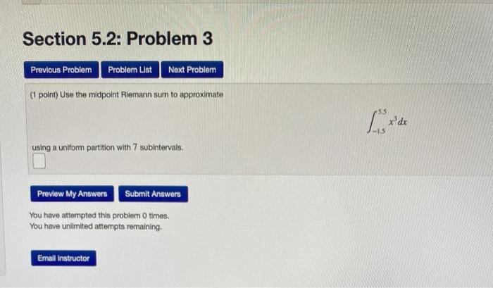 Solved Section 5.2: Problem 1 Previous Problem Problem List | Chegg.com