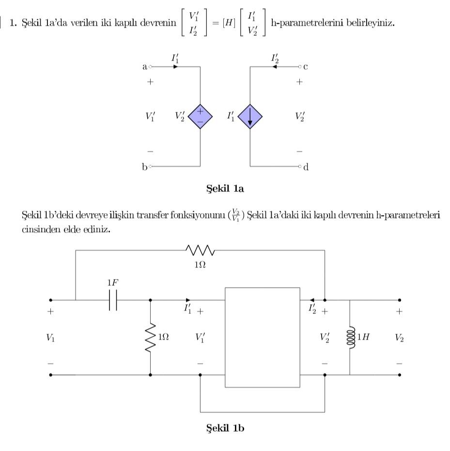 Solved S Sekil La'da Verilen Iki Kapll Devrenin | Chegg.com