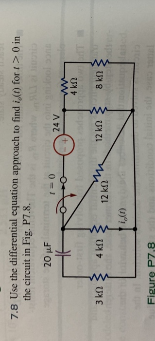 Solved E7 1 Find Us T For T 0 In The Circuit Shown In Fig