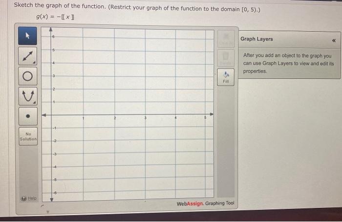 Sketch the graph of the function. (Restrict your graph of the function to the domain \( [0,5) \).)
\[
g(x)=-\llbracket x \rrb