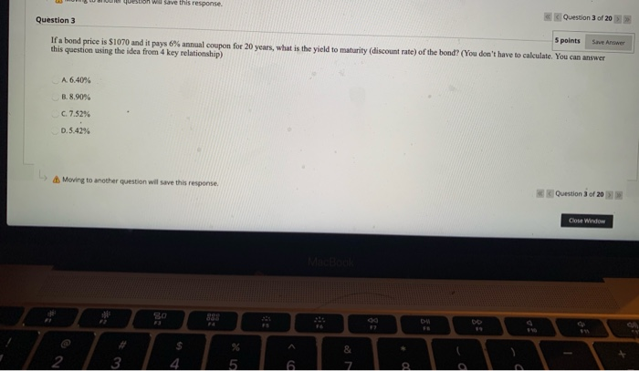 Solved question wo save this response. Question 3 of 20 | Chegg.com
