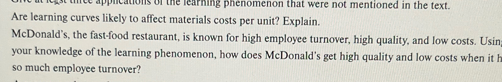 McDonalds, the fast-food restaurant, is known for | Chegg.com