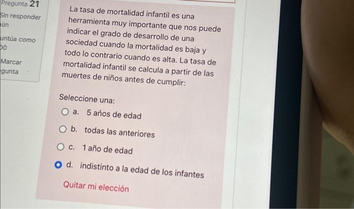 La tasa de mortalidad infantil es una herramienta muy importante que nos puede indicar el grado de desarrollo de una sociedad