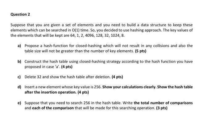 Solved Question 2 Suppose that you are given a set of | Chegg.com