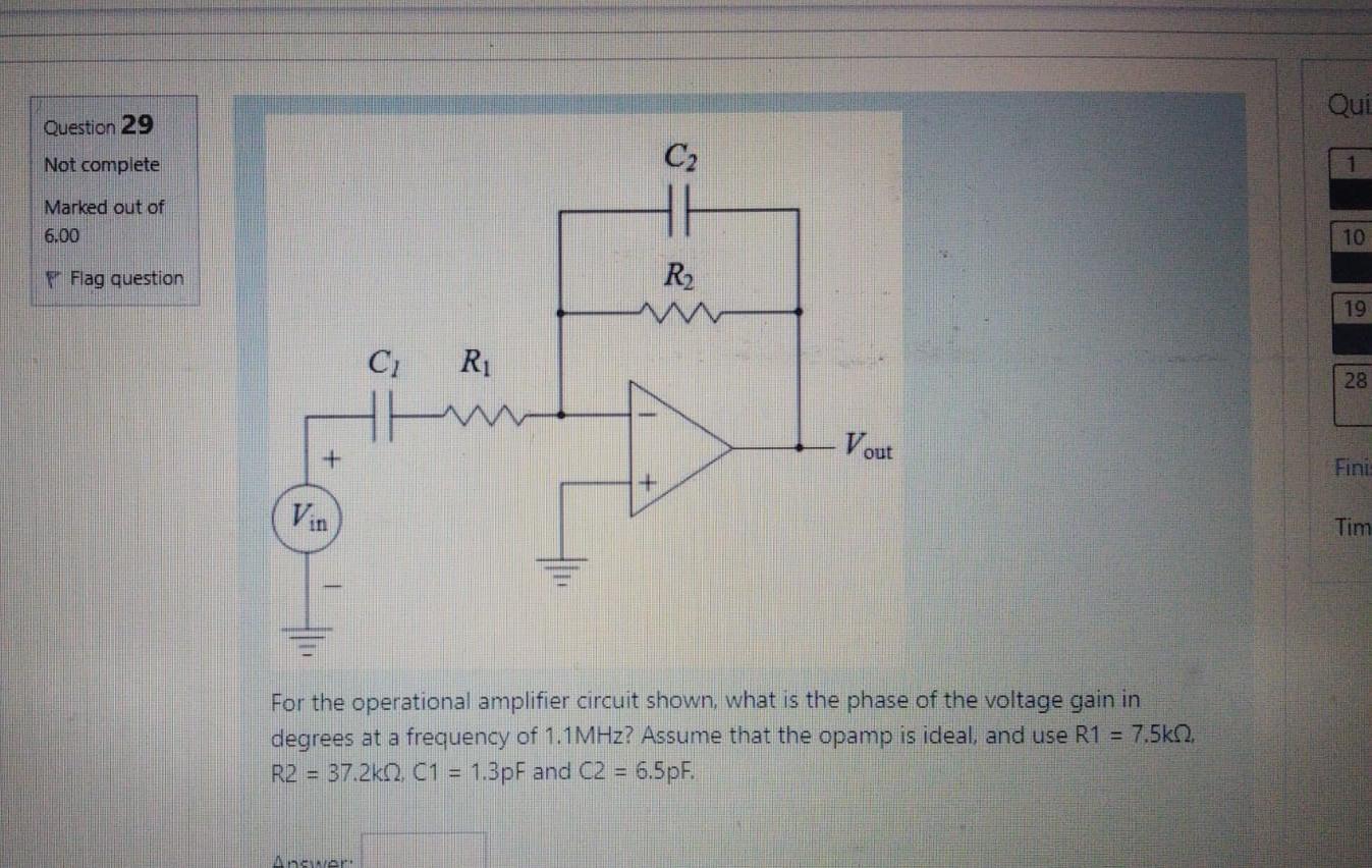 Solved For the operational amplifier circuit shown, what is | Chegg.com