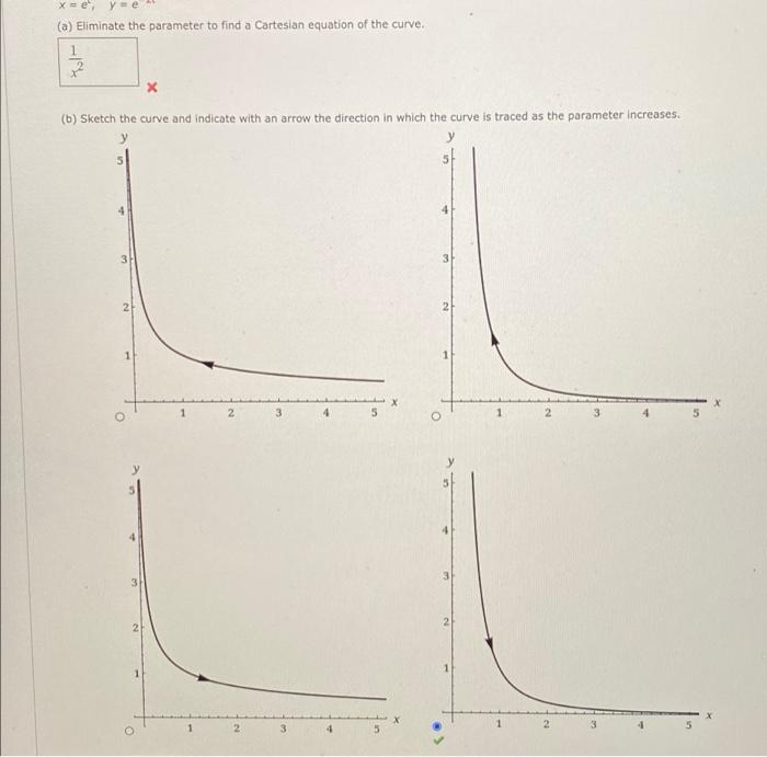 Solved Consider the parametric equations below... x=²-4, | Chegg.com