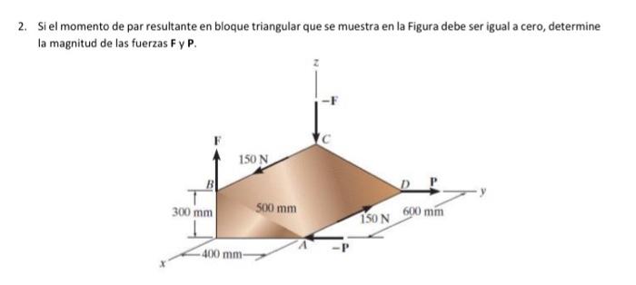 Solved Si El Momento De Par Resultante En Bloque Chegg Com