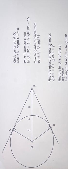 Solved a Find measures of angle x deg agl OPA and Chegg