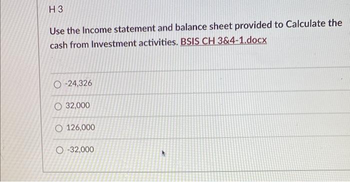 Solved Use The Income Statement And Balance Sheet Provided | Chegg.com