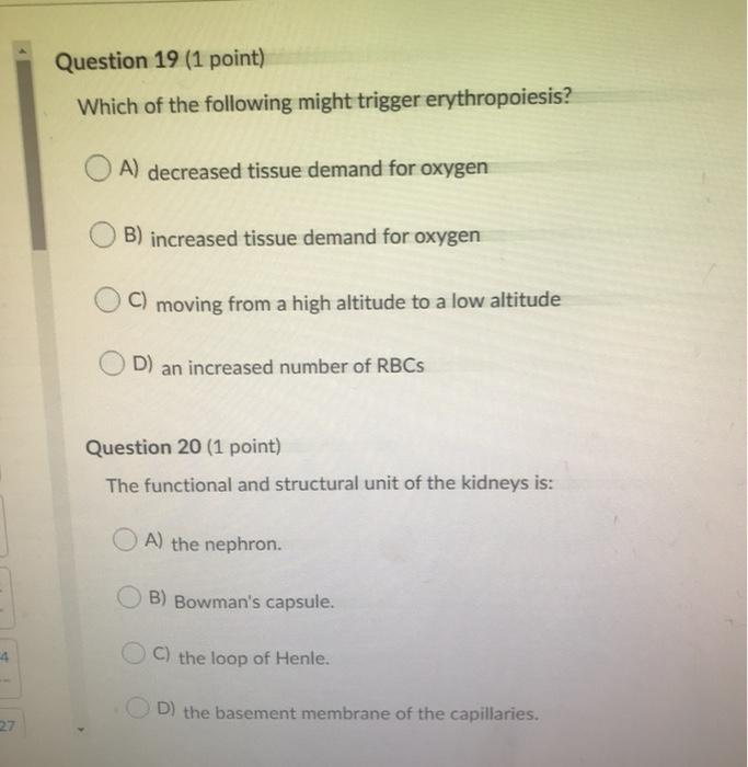 Solved Question 19 (1 Point) Which Of The Following Might