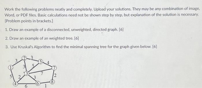 Solved Work the following problems neatly and completely. | Chegg.com