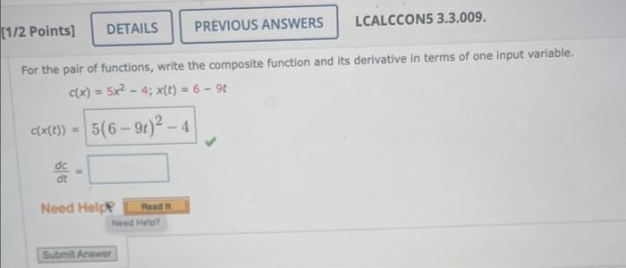 Solved For the pair of functions, write the composite | Chegg.com