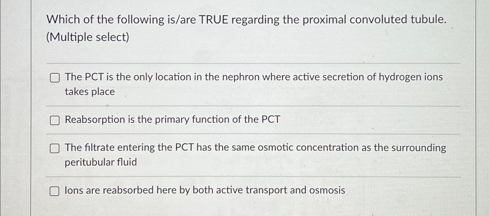 Solved Which of the following is/are TRUE regarding the | Chegg.com