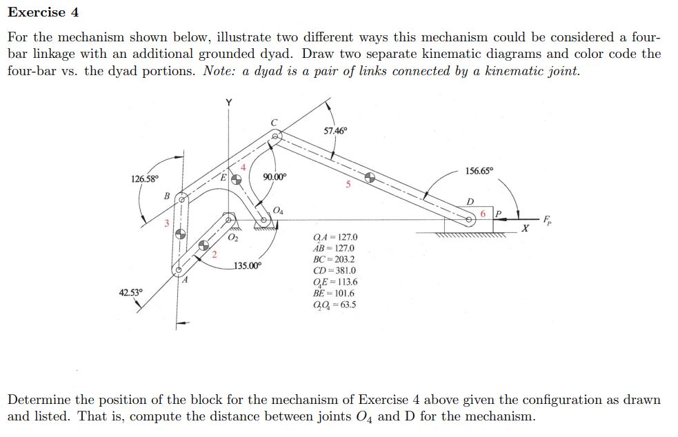 Solved Exercise 4For the mechanism shown below, illustrate | Chegg.com