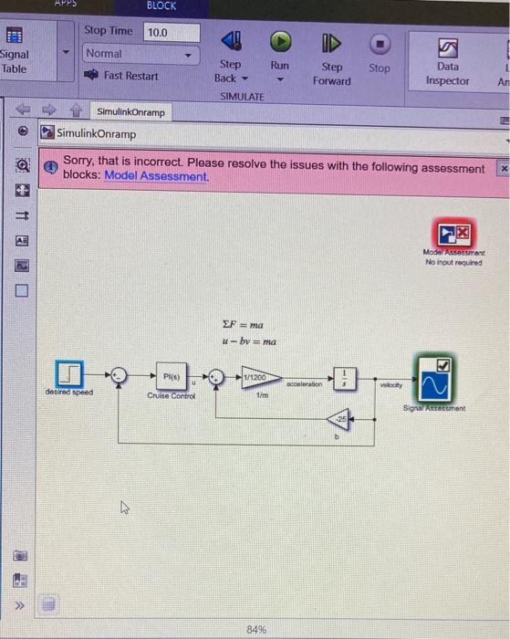 the problem is in simulink Onramp and im not sure