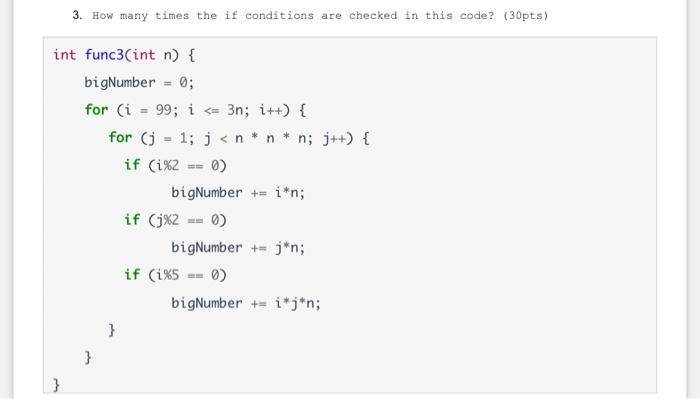 Solved 3. How many times the if conditions are checked in | Chegg.com
