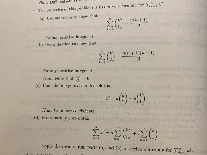 Solved Hint: Differentiate ( 1 ) 7. The objective of this | Chegg.com