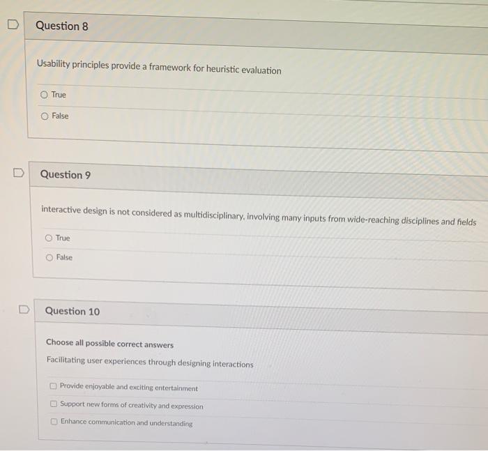Solved Question 1 interaction design means designing | Chegg.com