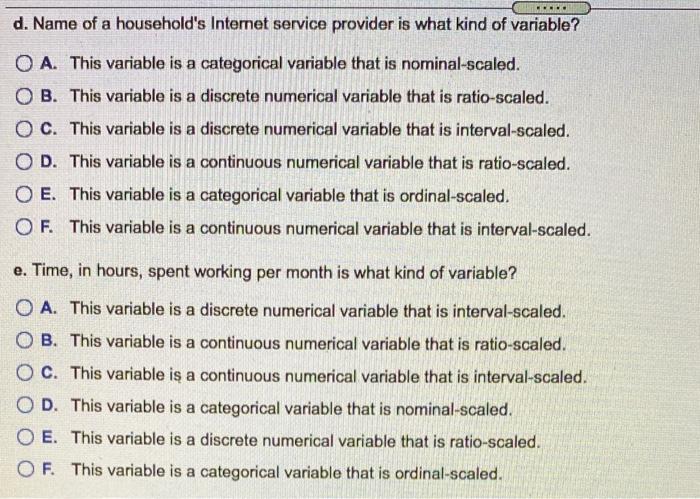 Solved For Each Of The Following Variables, Determine | Chegg.com