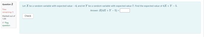 Solved Let X be a random variable with expected value −4, | Chegg.com