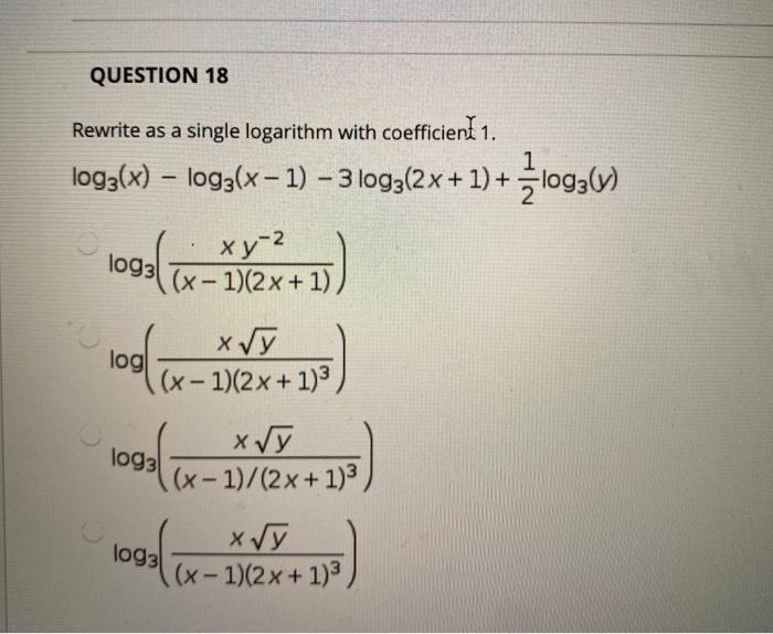 Solved Use The Laws Of Logarithm To Expand As A Sum Chegg Com