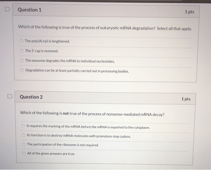 Solved Question 1 1 Pts Which Of The Following Is True Of Chegg