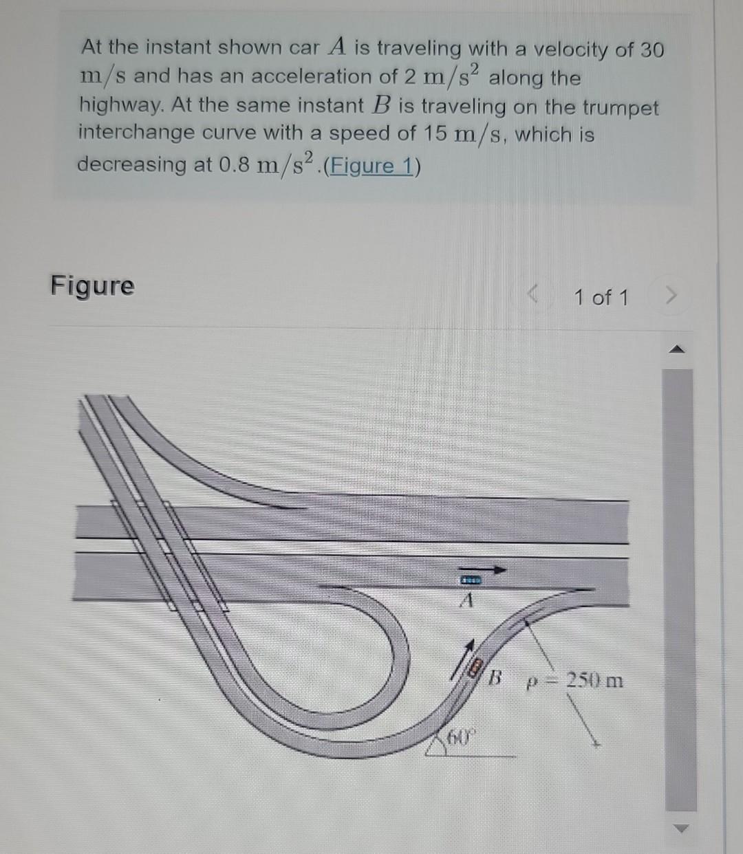 Solved At The Instant Shown Car A Is Traveling With A | Chegg.com