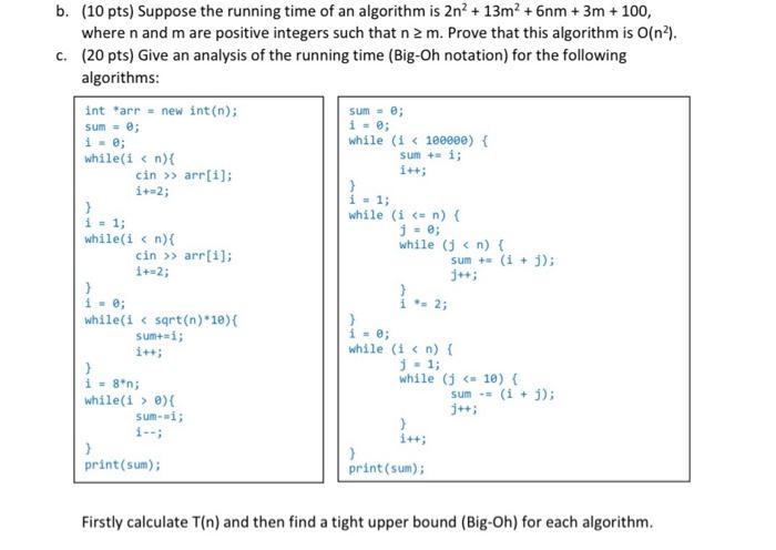 Running Time of Algorithms