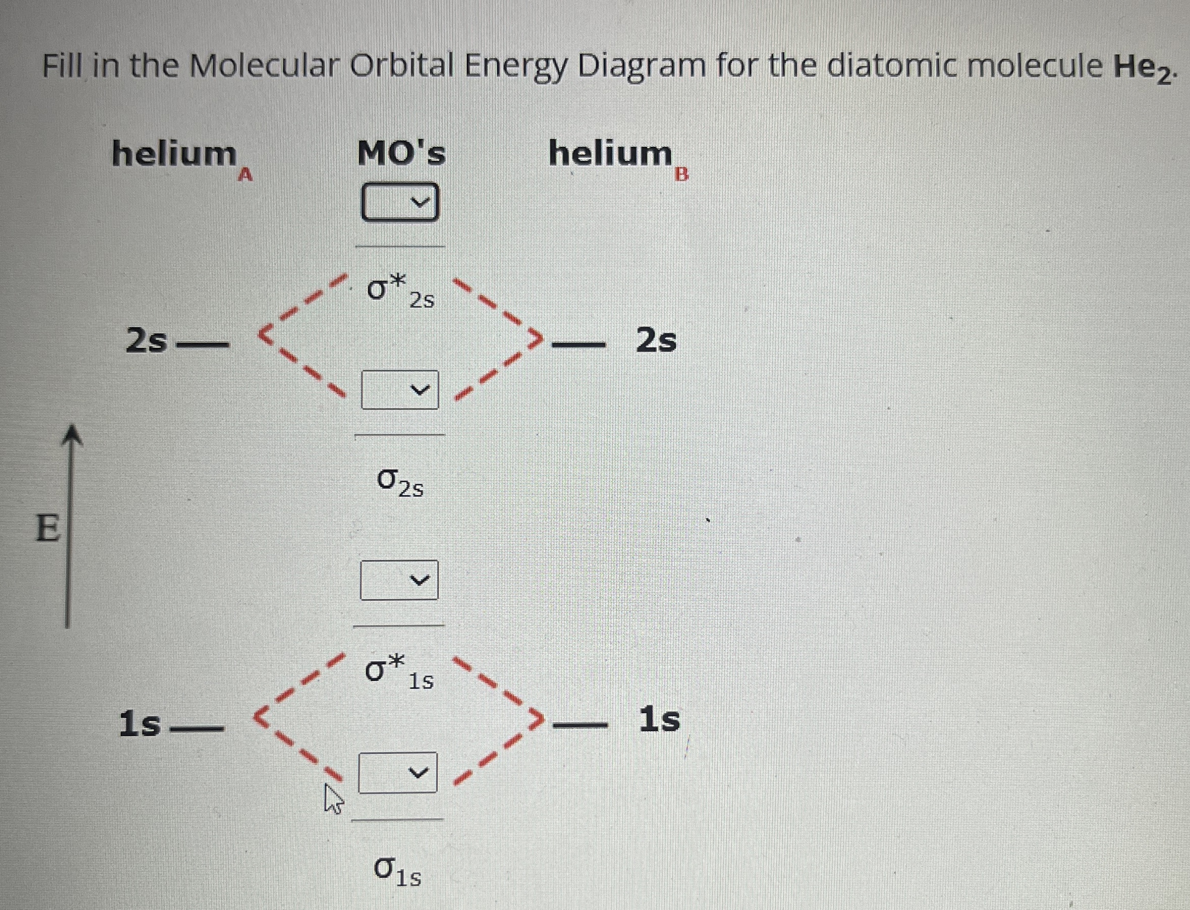 Solved Fill In The Molecular Orbital Energy Diagram For T