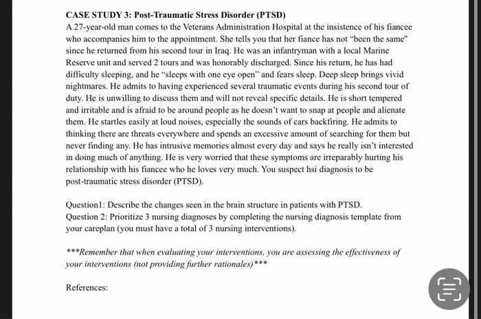 a case study on ptsd