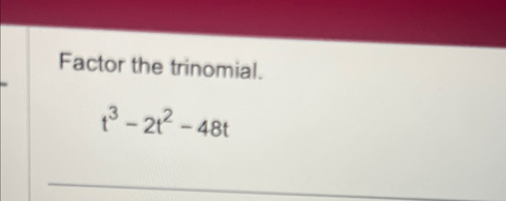 factor t 3 3t 2 12t 4