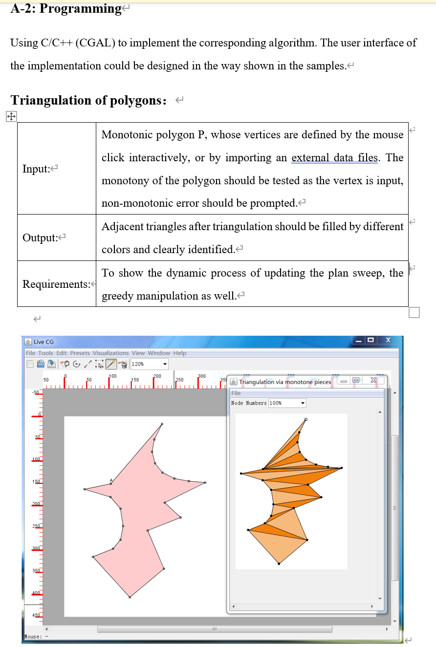 C.al Solved Programming Using C/C++ (CGAL) to implement the | Chegg.com