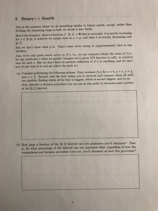 3 Binary++ Search This is the question where we do | Chegg.com