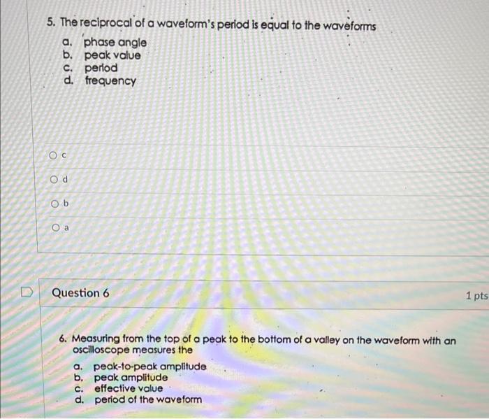 Solved 1. A Sine Wave Has A Period (T) Of 1 Ms. The | Chegg.com