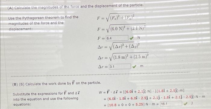 Solved Example 78 Work Done by a Constant Force A particle | Chegg.com