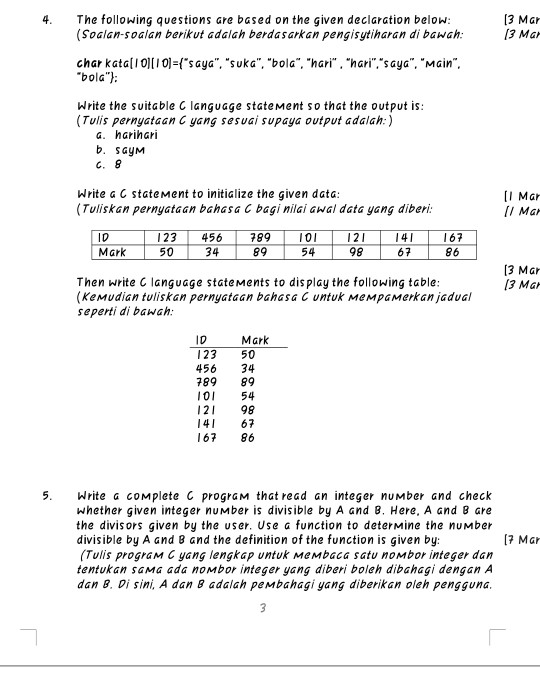 Solved 4 The Following Questions Are Based On The Given | Chegg.com