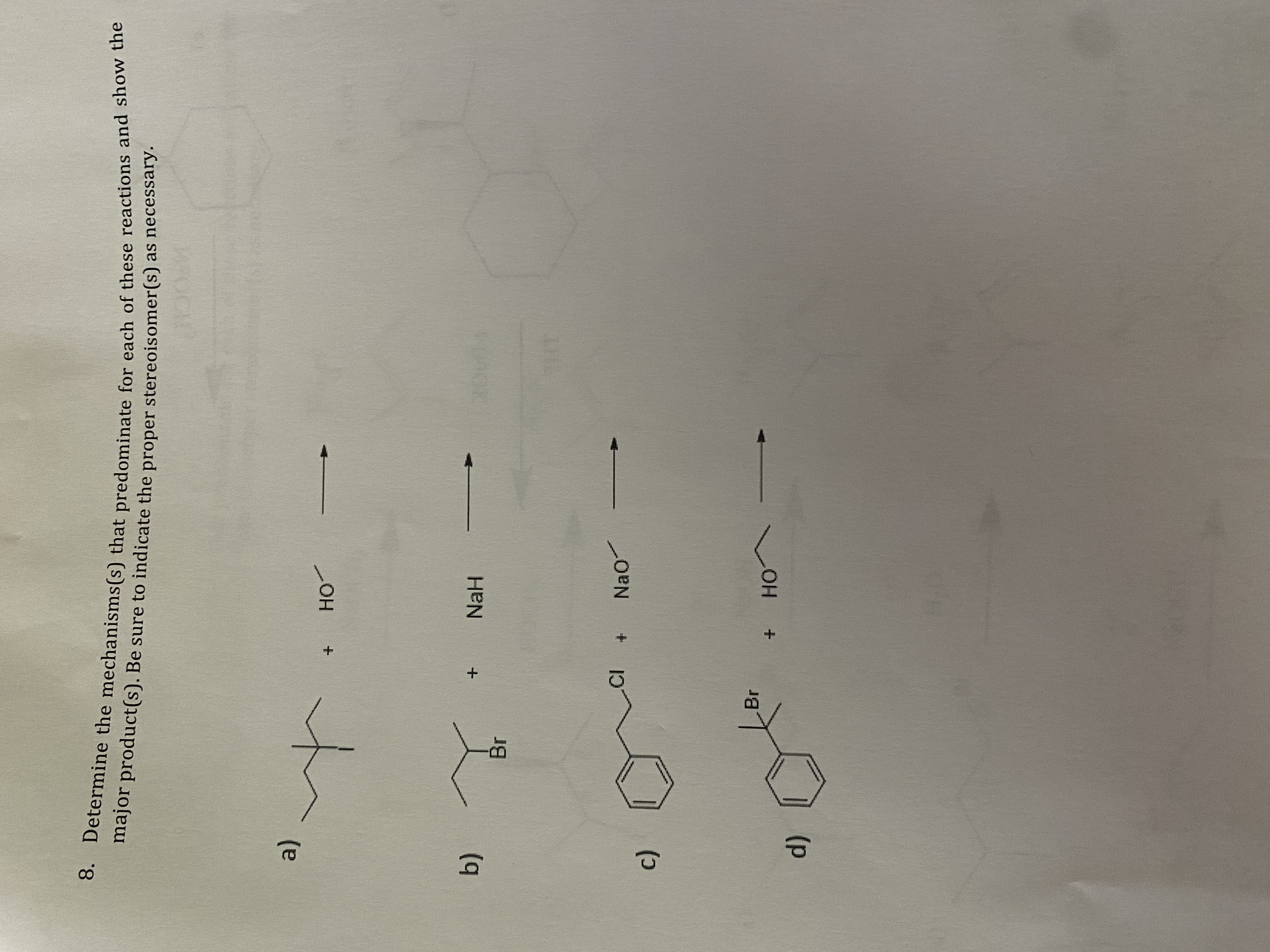 Solved Determine the mechanisms(s) ﻿that predominate for | Chegg.com