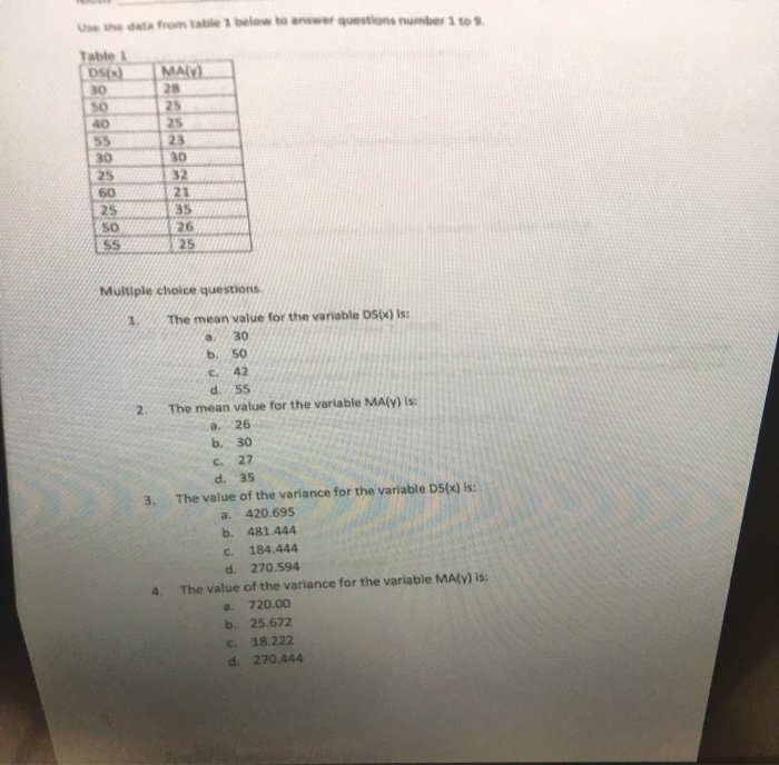Solved the data from low tower questions number 1 to Table 1 | Chegg.com