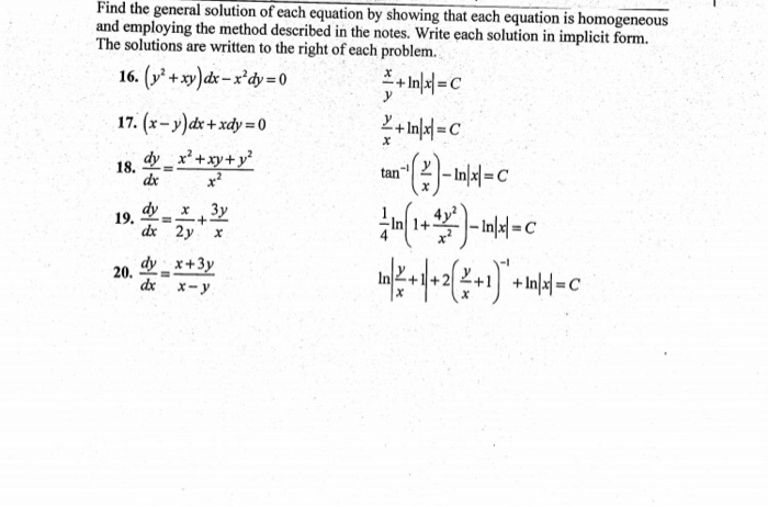 Solved Find the general solution of each equation by showing | Chegg.com