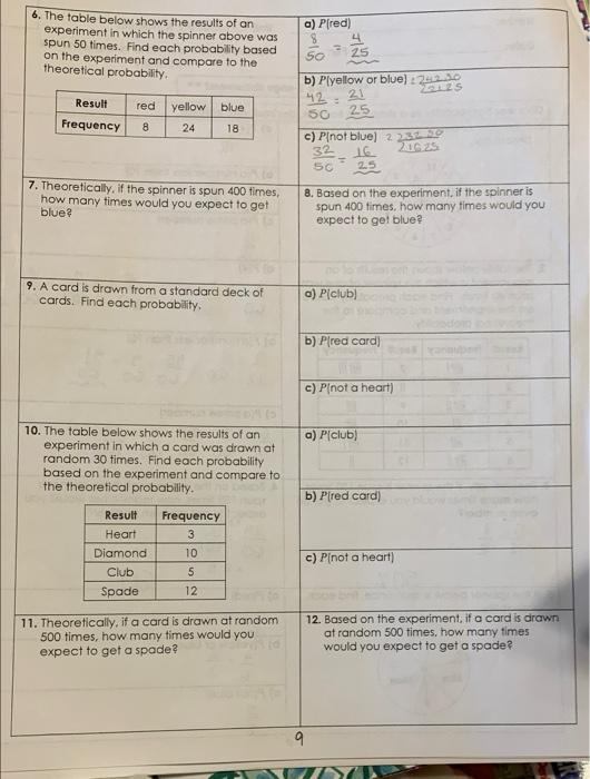 Solved 6. The table below shows the results of an experiment | Chegg.com