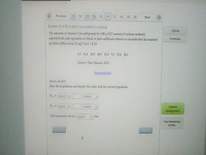 Solved Previous 11 12 13 14 15 16 17 18 19 20 Next Tables | Chegg.com
