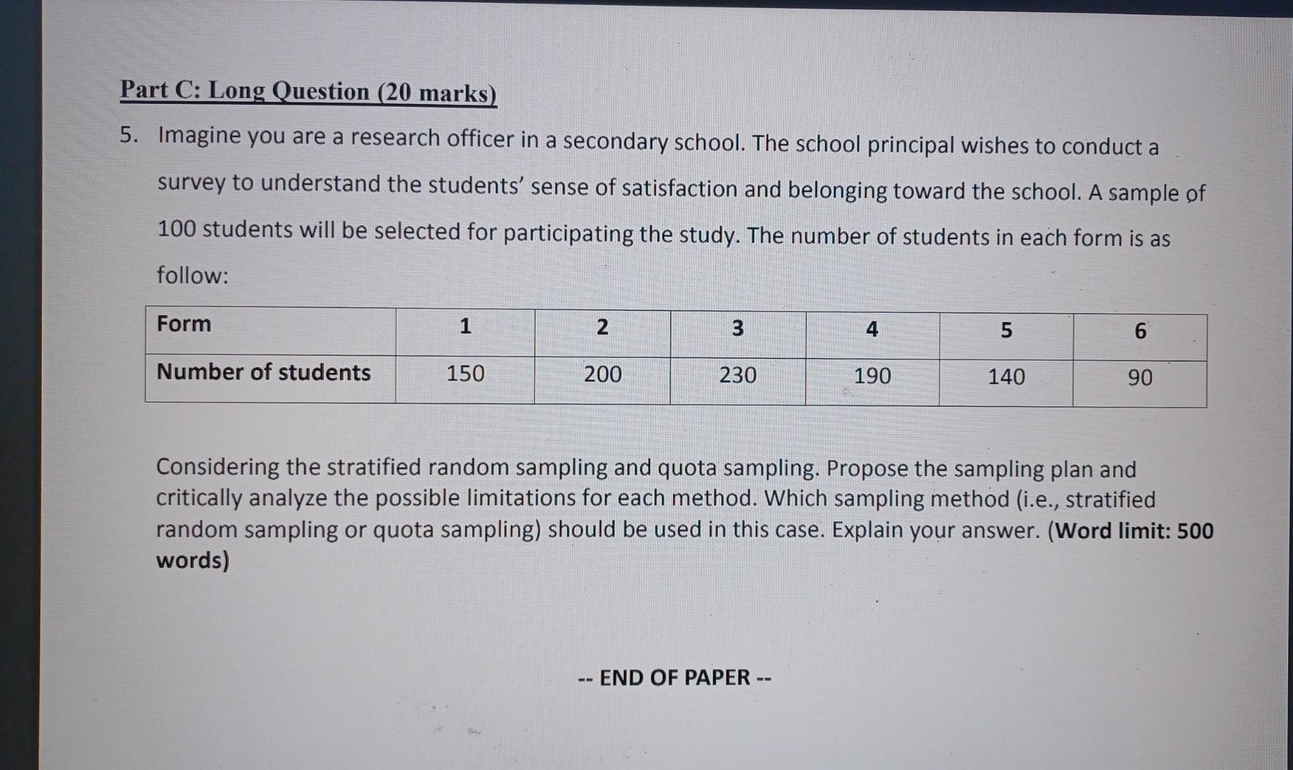 Solved part c long question 20 marks 5 imagine you are a chegg