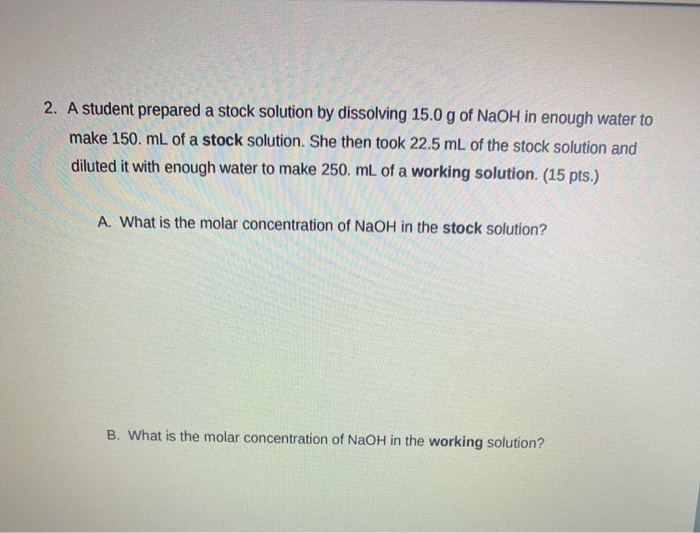 Vibrant A Student Prepared A Stock Solution By Dissolving Capture for Your Screen Vibrant A Student Prepared A Stock Solution By Dissolving Capture for Your Screen